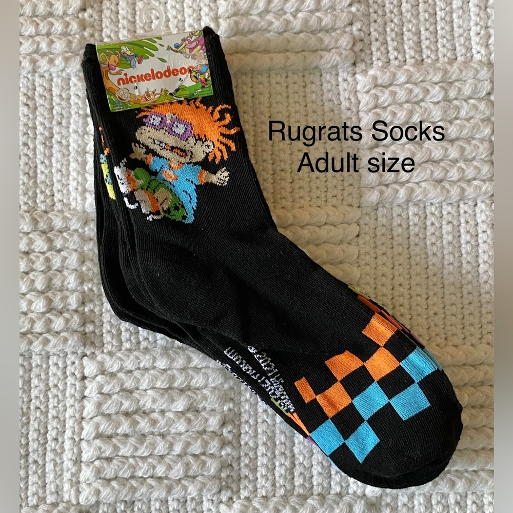 NWT Nickelodeon Rugrats Socks 3 Pairs Adult 6-12